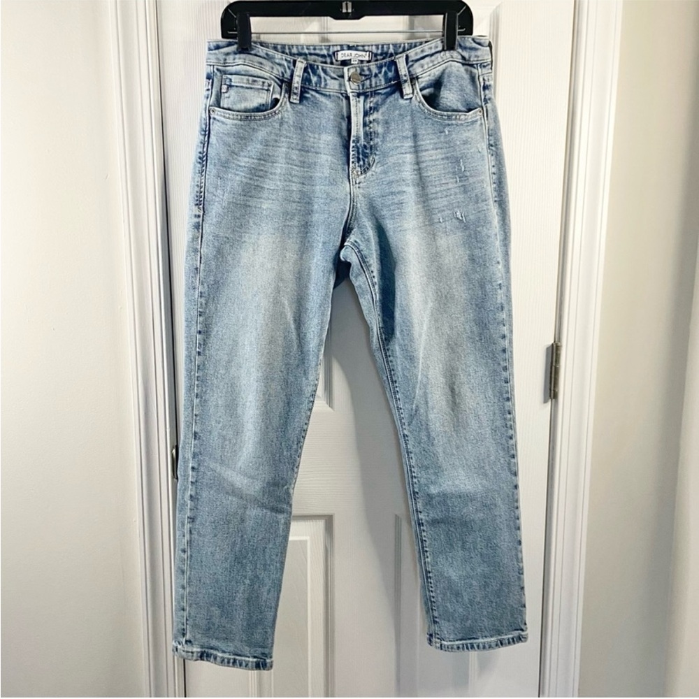 Dear John Jeans Blaire Cuffed High Rise Straight Leg Light Wash Denim Women’s 29